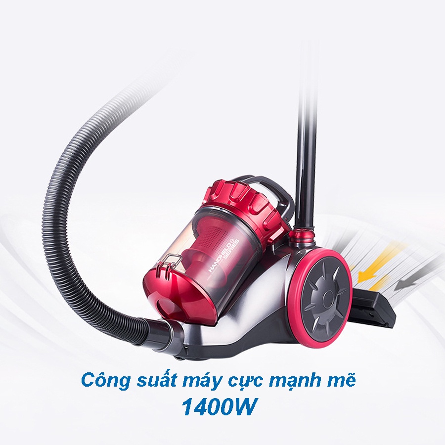Máy Hút Bụi Gia Đình Cầm Tay YANGZI XC87 Công Suất 1400W Lực Hút 17000Pa Bảo Hành 12 Tháng Kèm Bộ 9 Đầu Hút