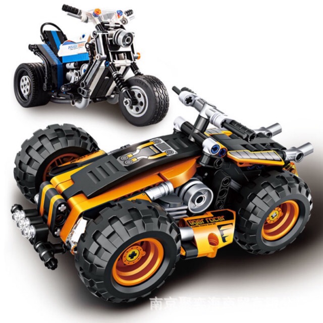 🌟🌟 Lắp Ráp Technic Decool 3801 Xe Đua Địa Hình Off-Road Storm Judge / 3802 Xe Mô tô Cruise Master 🌟🌟 Ảnh thật