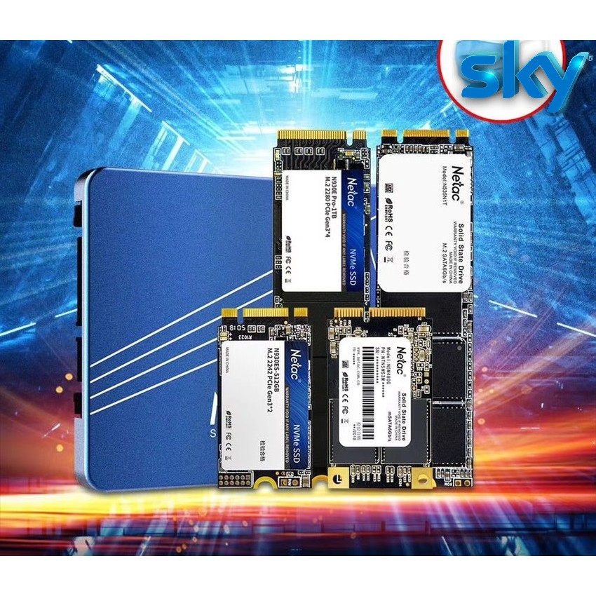 SSD Netac M.2 SATA N535N-128GB 2280mm Chuẩn SATA3 6Gb/s Chính Hãng Dùng Cho Laptop PC Máy Tính Xách Tay BH 36T 1 Đổi 1