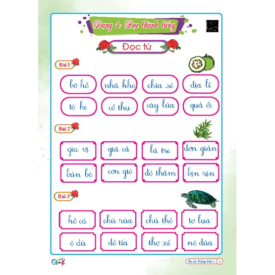 Sách - [ Dành cho học sinh từ lớp 1 lên lớp 2 ] - Ôn hè tiếng việt 1