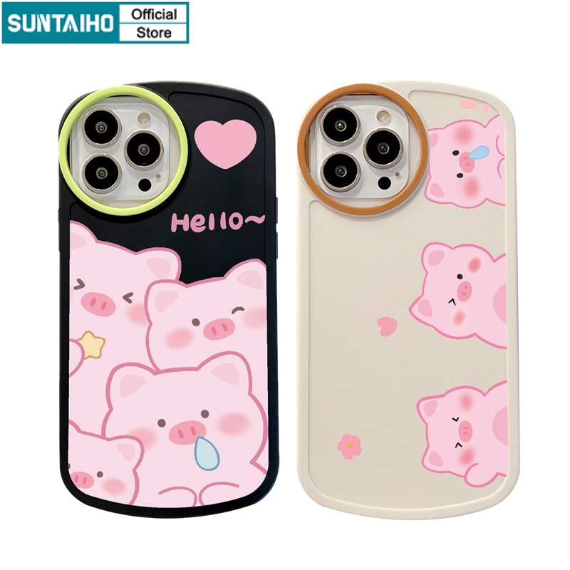 Suntaiho Ốp điện thoại tpu silicon hình ba chú lợn thích hợp cho Iphone 11 Pro Max 13 Xr Xs Max 7 8 Plus 12 Pro Max