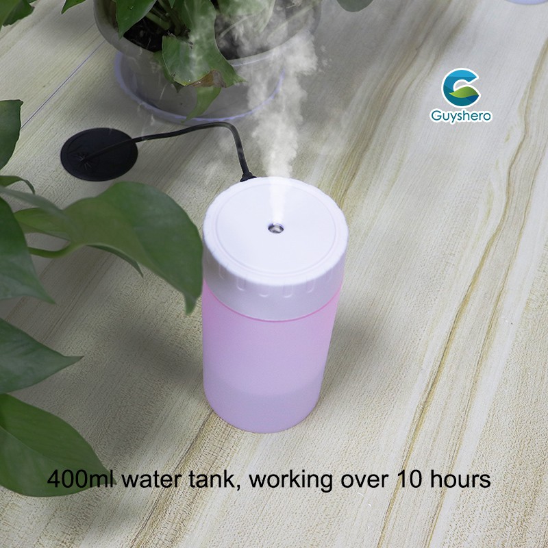 Máy Phun Sương Tạo Ẩm Có Ánh Sáng LED Ban Đêm Cầu Vòng Loại 400ml