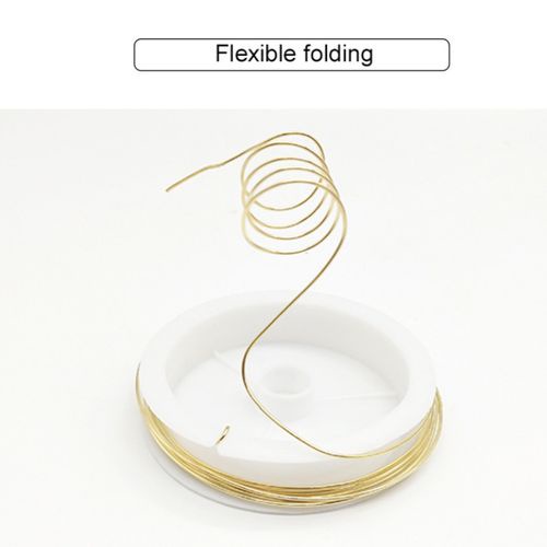 1 Cuộn Dây Đồng 0.2-1mm Màu Bạc/Vàng/Vàng/Vàng/Bạc Làm Vòng Đeo Tay/Trang Sức Thủ Công