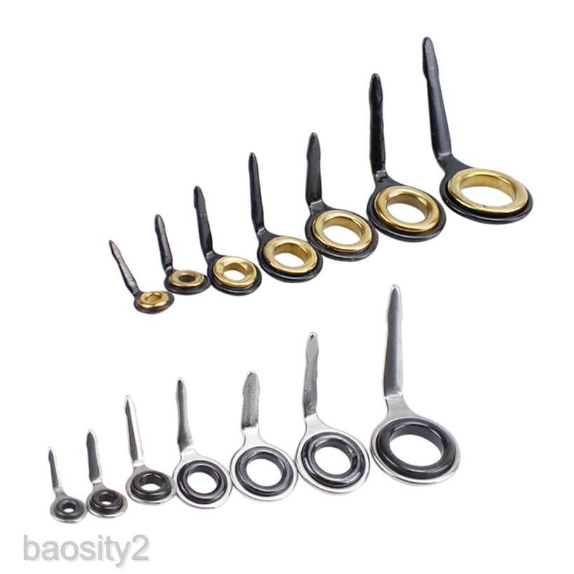 14 Piece Single Leg Fishing Rod Ring Eye Guide Set Rod Repair Building Tools