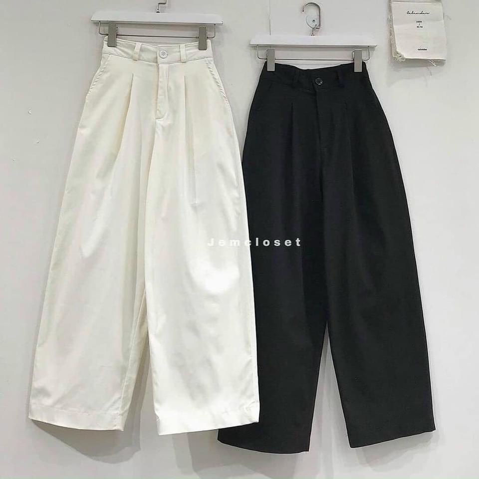 [Mã FAMARAL1 giảm 10K đơn 50K]Quần suông Kaki ống rộng xắn ống kiểu dáng Hàn Quốc Unisex