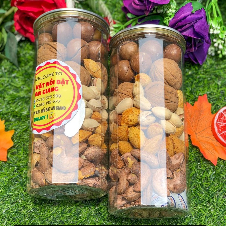 500g🍎Mix các loại hạt dinh dương ( hạt dẻ, hạnh nhân, macca, óc chó, hạt điều nguyên )