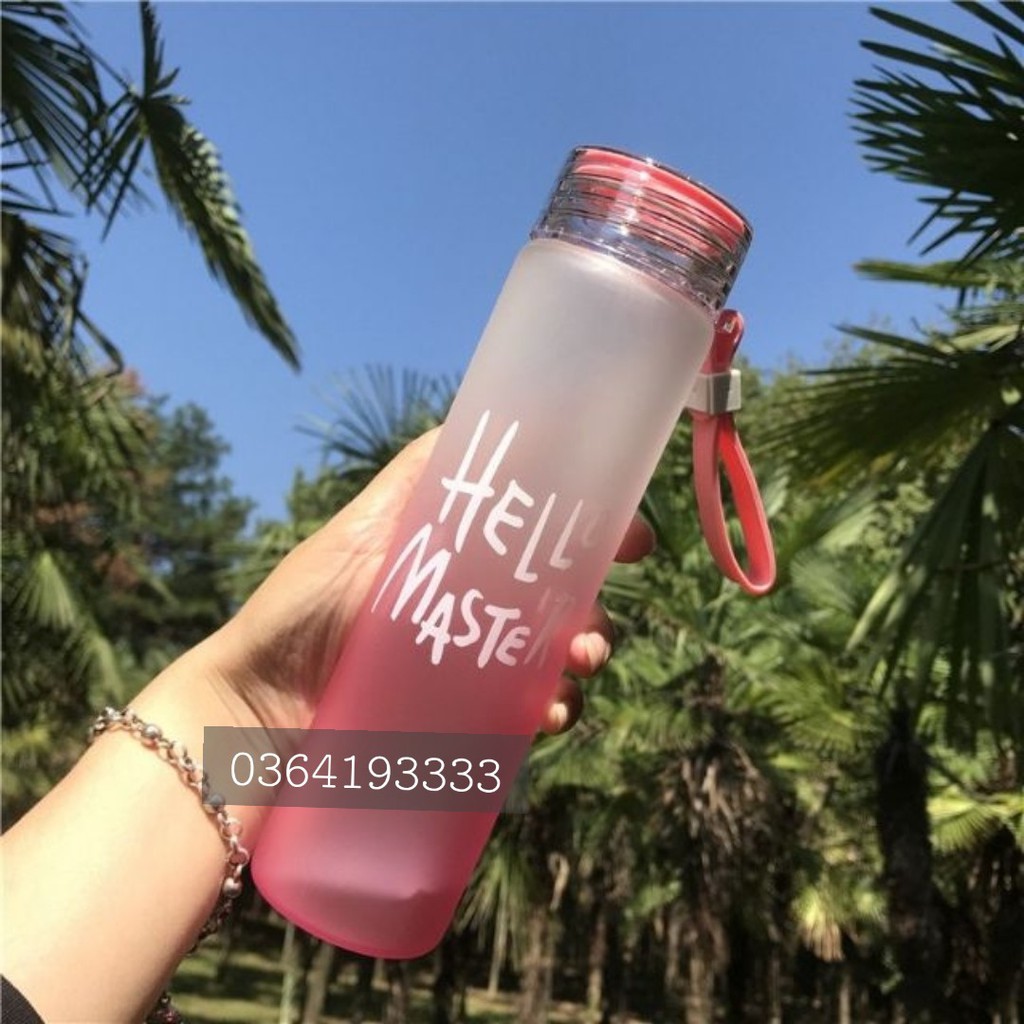 Sale sốc bình thủy tinh Hello Master 420ml