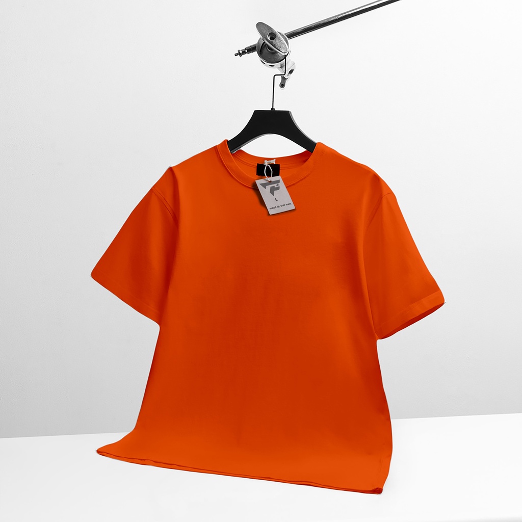Áo thun basic nam nữ unisex phông trơn tay lỡ form rộng cổ tròn thun cotton mát co giãn 4 chiều FPLUS FP13