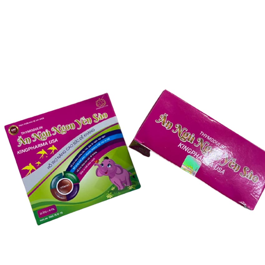 Thymodulin Ăn Ngủ Ngon Yến Sào Kingpharma USA bổ sung acid amin, vitamin &amp; khoáng chất cho cơ thể (hộp 20 gói) - Cvs