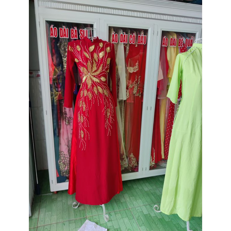 Áo dài bà sui (ảnh thật + video shop tự quay)