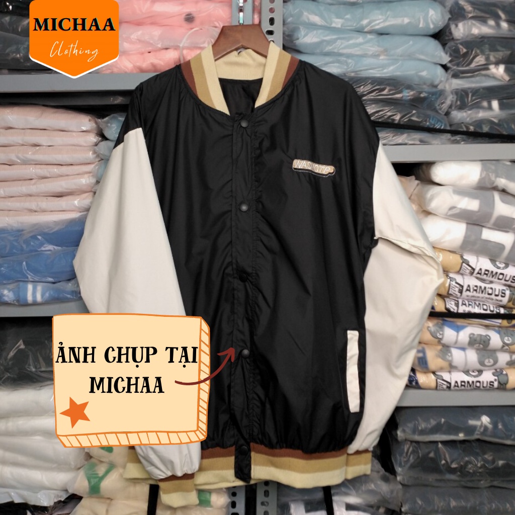 Áo Khoác Bomber Dù WASNOTP Nam Nữ Ulzzang Unisex From Rộng Chống Nắng - MICHAA