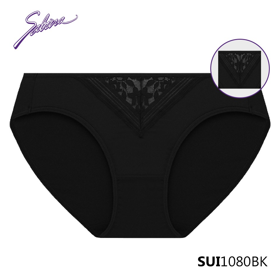 Combo Áo Lót Mút Dày Tạo Khe Chữ V Không Gọng Và Quần Đồng Bộ Màu Đen Mordern V Wireless By Sabina SBI1080BK+SUI1080BK | BigBuy360 - bigbuy360.vn