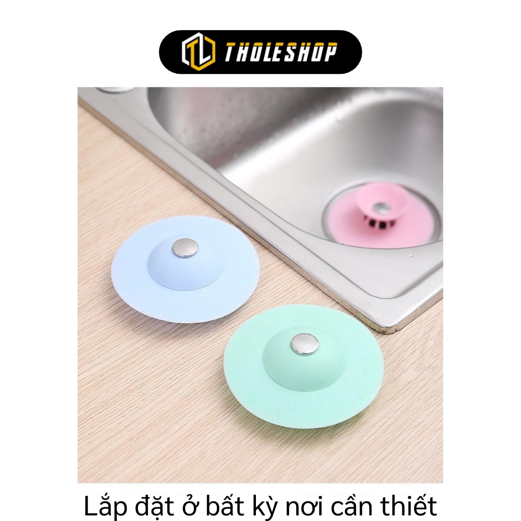 Nắp Chặn Lọc Rác Bồn Rửa Chén - Nắp Đậy Silicone Chặn Tóc Bồn Rửa Mặt Bật Mở 7737