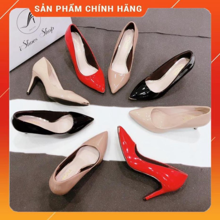 GIÀY CAO GÓT NỮ CAO 7CM DA BÓNG MŨI SẮT BẢO VỆ - D750 Nw123 _D1