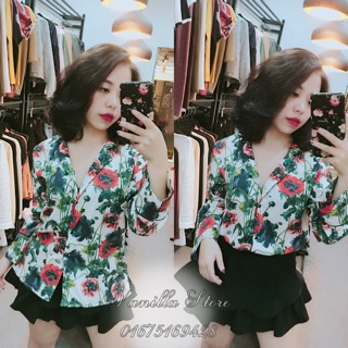 Áo sơmi lụa cổ pyjama