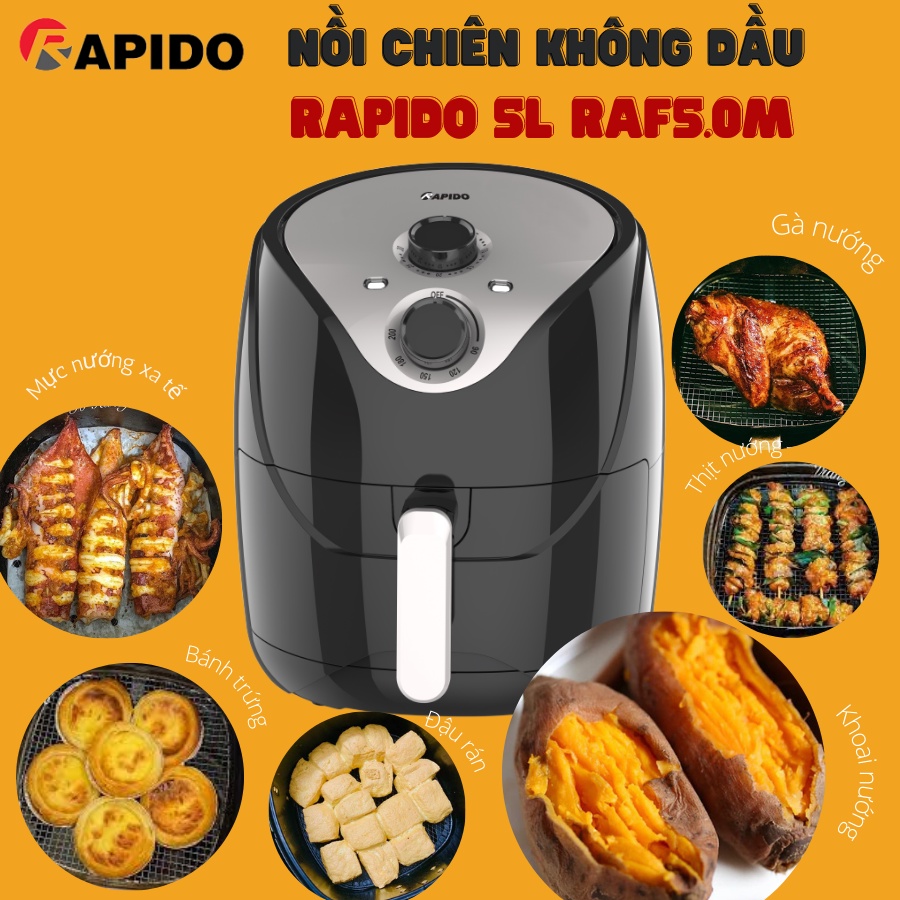 NỒI CHIÊN KHÔNG DẦU RAPIDO 5L