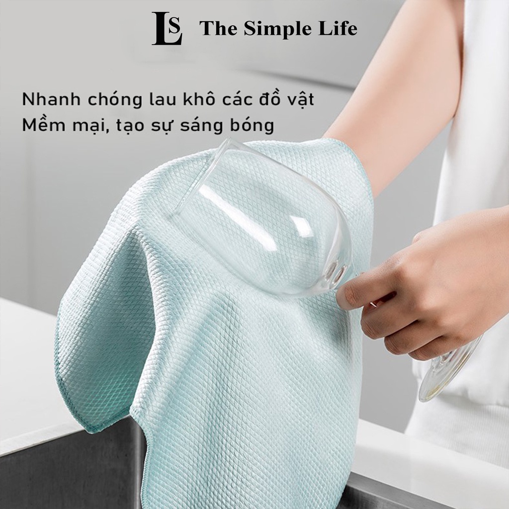 Khăn lau bếp 2 mặt siêu thấm, khăn lau tay, chén đĩa, lau bếp vảy cá siêu sạch đa năng, mềm mịn, cao cấp [CHÍNH HÃNG]