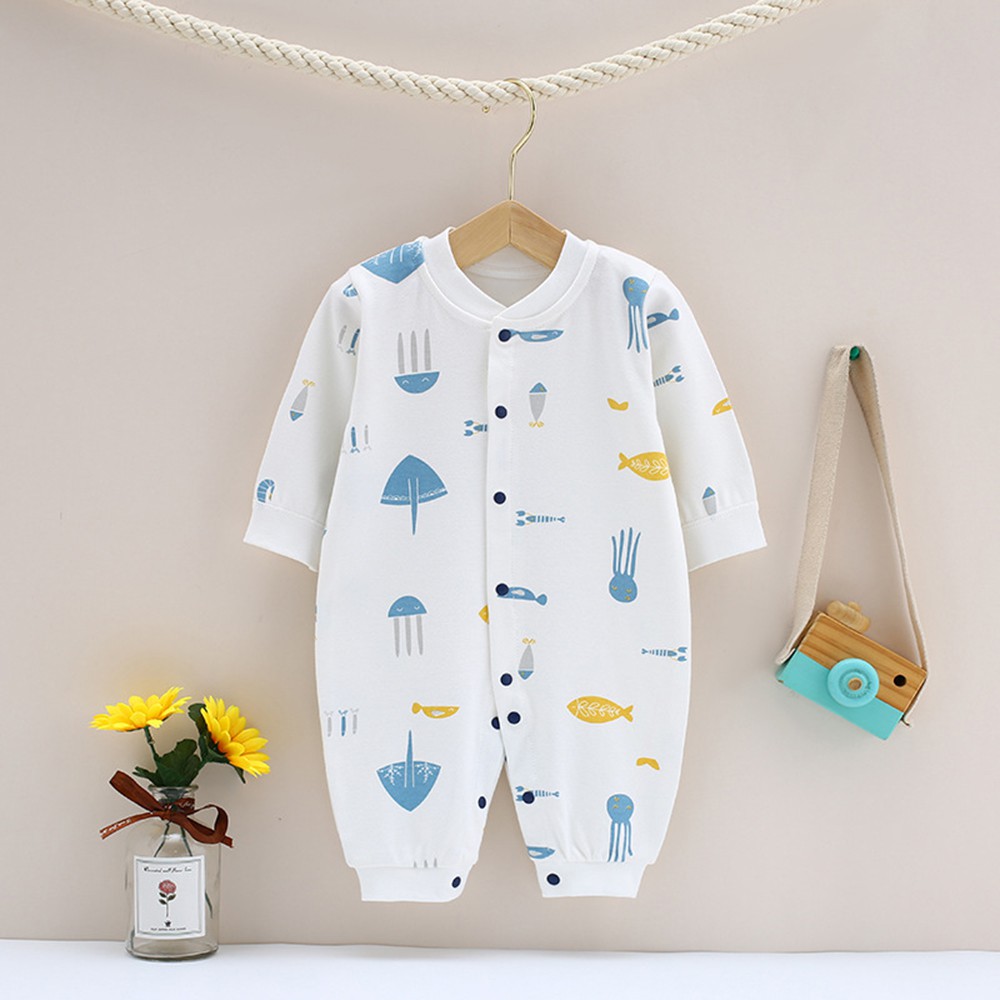 Body dài tay cho bé trai, bé gái, bodysuit liền thân 100% cotton, hàng xuất Hàn _ BD10