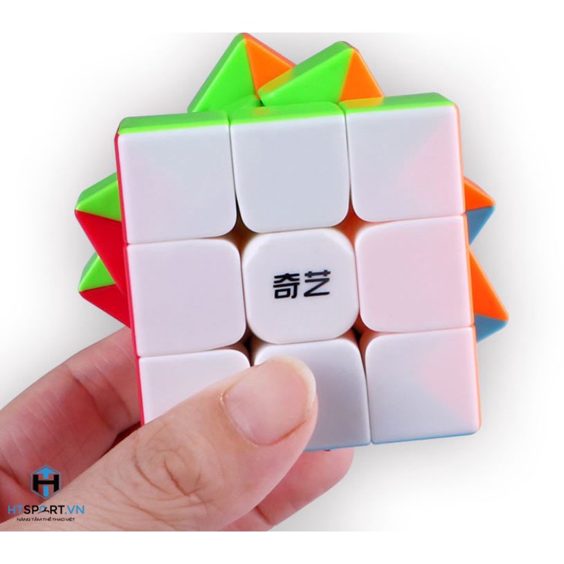 RuBik 3x3, Rubik 3 Tầng QiYi Warrior Không Viền, Đồ Chơi Trí Tuệ Trơn Mượt Bẻ Góc Tốt