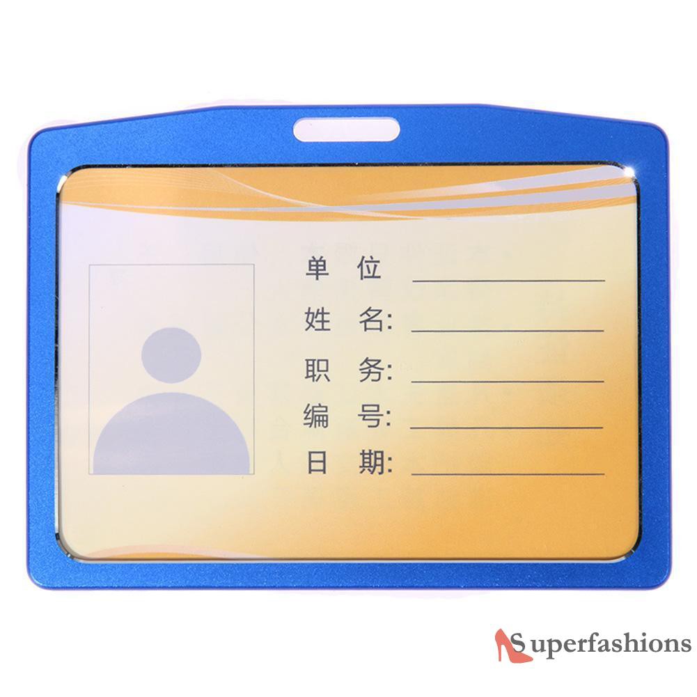 【Hot Sale】Aluminum Alloy Business Work Card ID Badge Holder Name Tag Card Holders