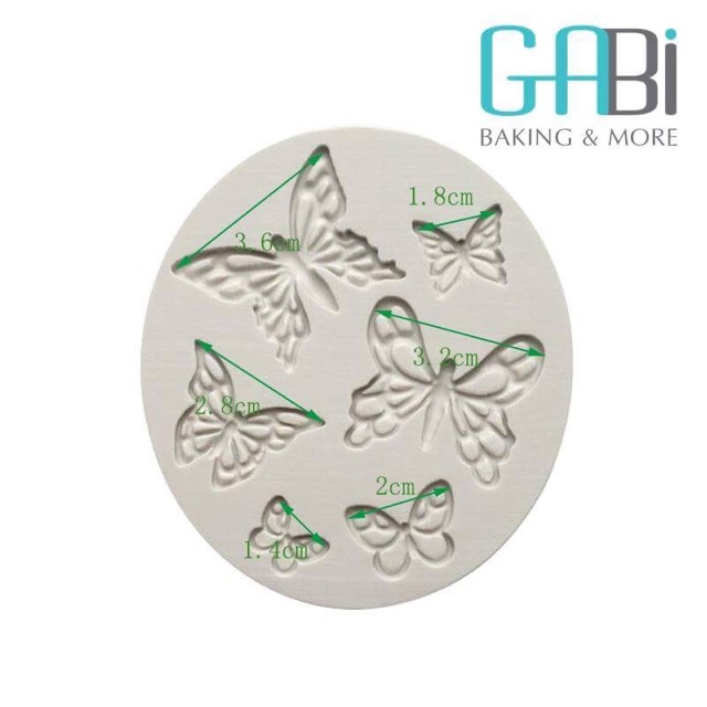 Khuôn fondant silicon chim/hoa/bướm