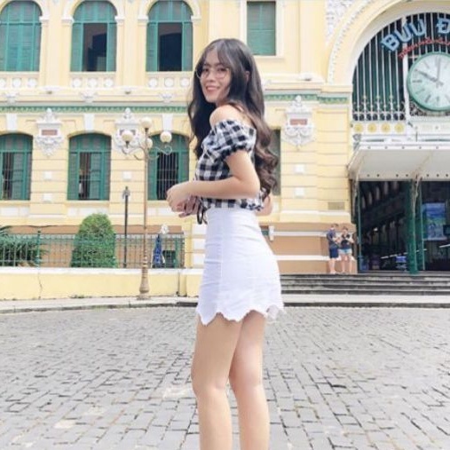 Chân váy kaki răng cưa body gồm 3 size Sml