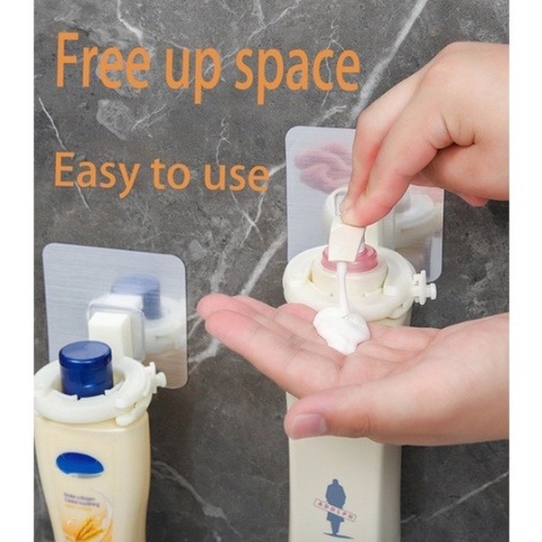 Giá treo chai dầu gội/sữa tắm tự dính sắp xếp gọn gàng cho phòng tắm