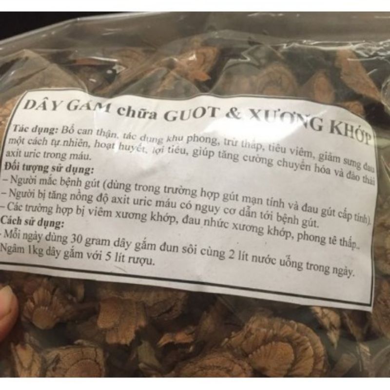 Cây Gắm Đen  khô nguyên chất hỗ trợ người bị gút