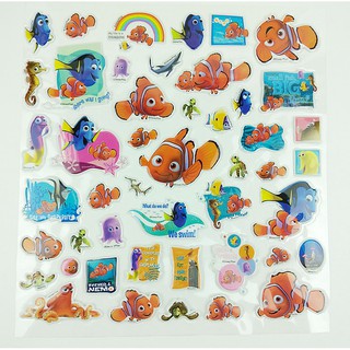 Hình dán sticker những chú cá ngộ nghĩnh (dạng hình dập nổi 3D cứng)