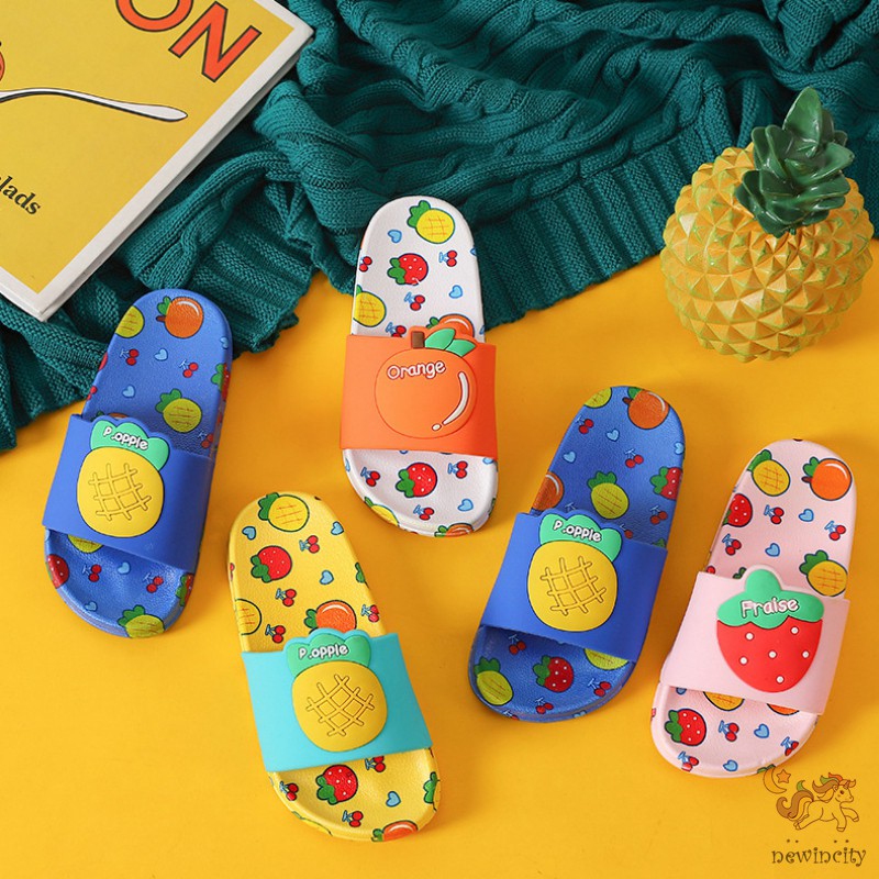 Dép mềm đi trong nhà in hình trái cây phong cách Hàn Quốc cho bé