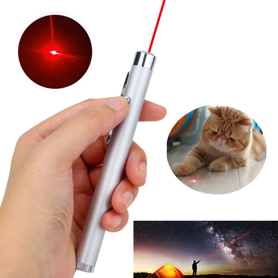 Bút laser Chỉ Bảng Thuyết Trình Vỏ Kim Loại Sơn Mạ Các Màu Điểm Sáng To Chỉ Xa -LZ3393