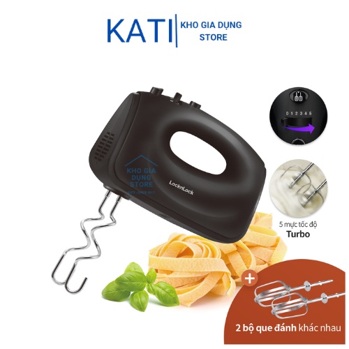 Máy Đánh Trứng Lock&amp;Lock Hand Mixer EJM501BLK (300W) - Hàng chính hãng