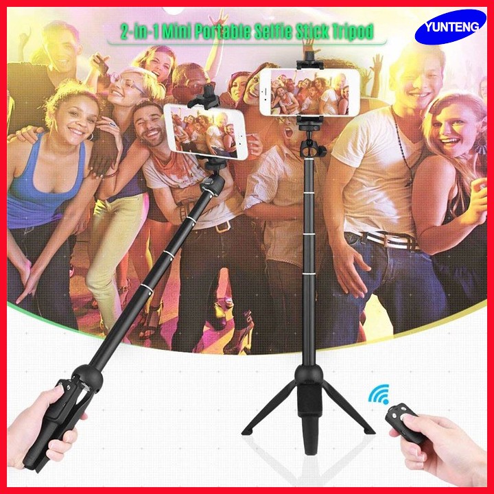 Gậy chụp hình đa năng kiêm tripod 3 trong 1 Yunteng YT-9928 cho điện thoại, action camera [Version mới 2019] | BigBuy360 - bigbuy360.vn