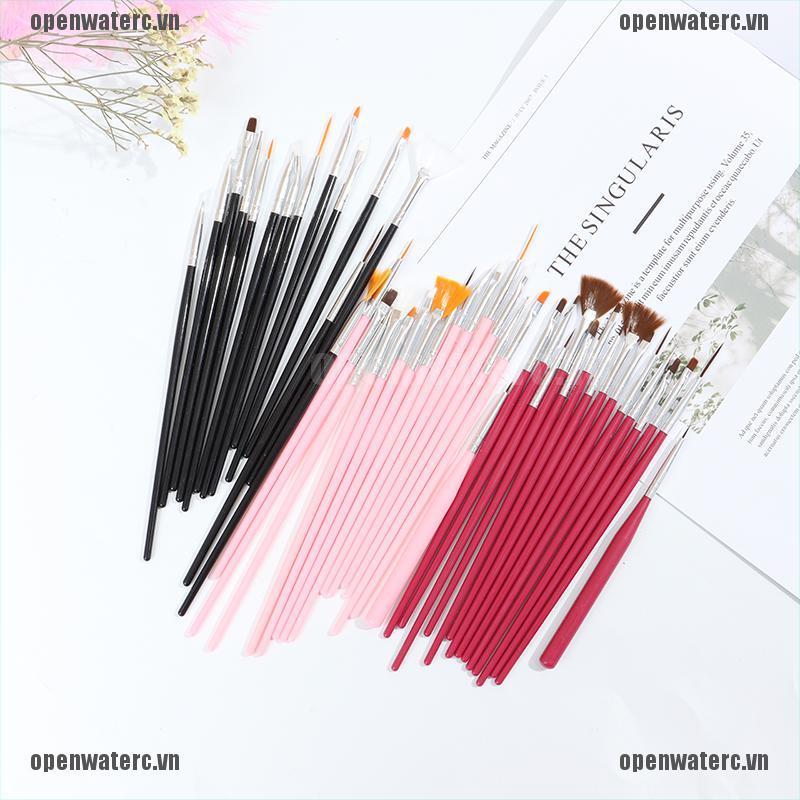 Set 15 Cọ Vẽ Móng Tay Nghệ Thuật Màu Ombre Tiện Dụng
