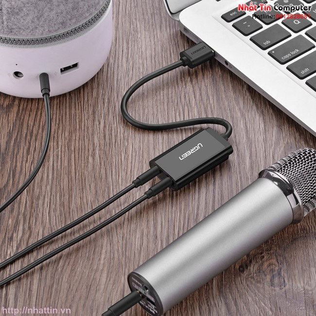 Card sound USB 2.0 to 3.5mm chính hãng Ugreen 30724 cao cấp