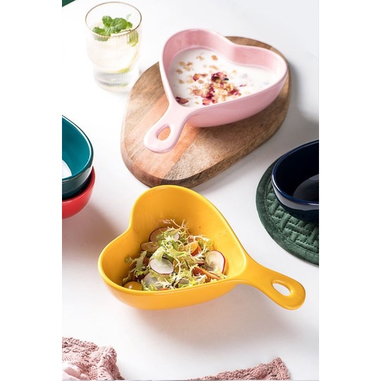 Chảo Tim Siêu Cấp dùng lò Nướng - Bát Sứ hình trái Tim _ Hàng Nhập Khẩu