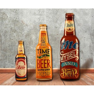 Chai bia treo tường 45cm (cỡ trung) vật dụng trang trí beer club, quán bar, quán nhậu,.. siêu độc lạ