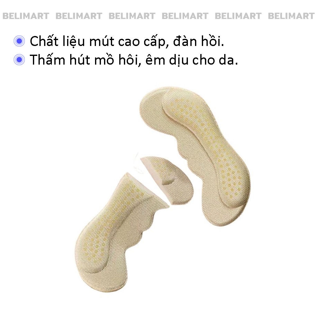Miếng lót giày cao gót giảm size cho giày bị rộng, lót giày giúp chống tuột gót chân và trầy gót sau Beli BL021