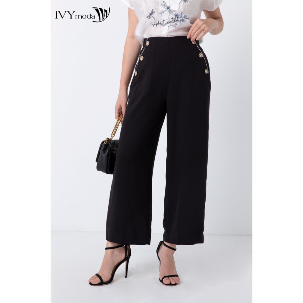 Quần dài nữ ống đứng 6 khuy IVY moda MS 22M6455