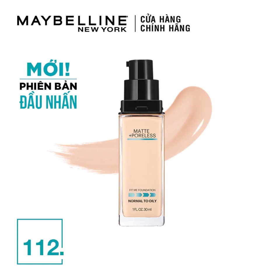 Kem Nền Mịn Nhẹ Kiềm Dầu Fit Me Maybelline New York Matte and Poreless Foundation Tube