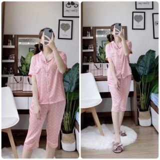 Bộ lụa mặc nhà lửng siêu xinh