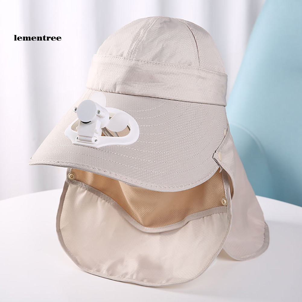 Mũ Rộng Vành Kèm Quạt Có Thể Tháo Rời Chống Nắng Thời Trang Mùa Hè