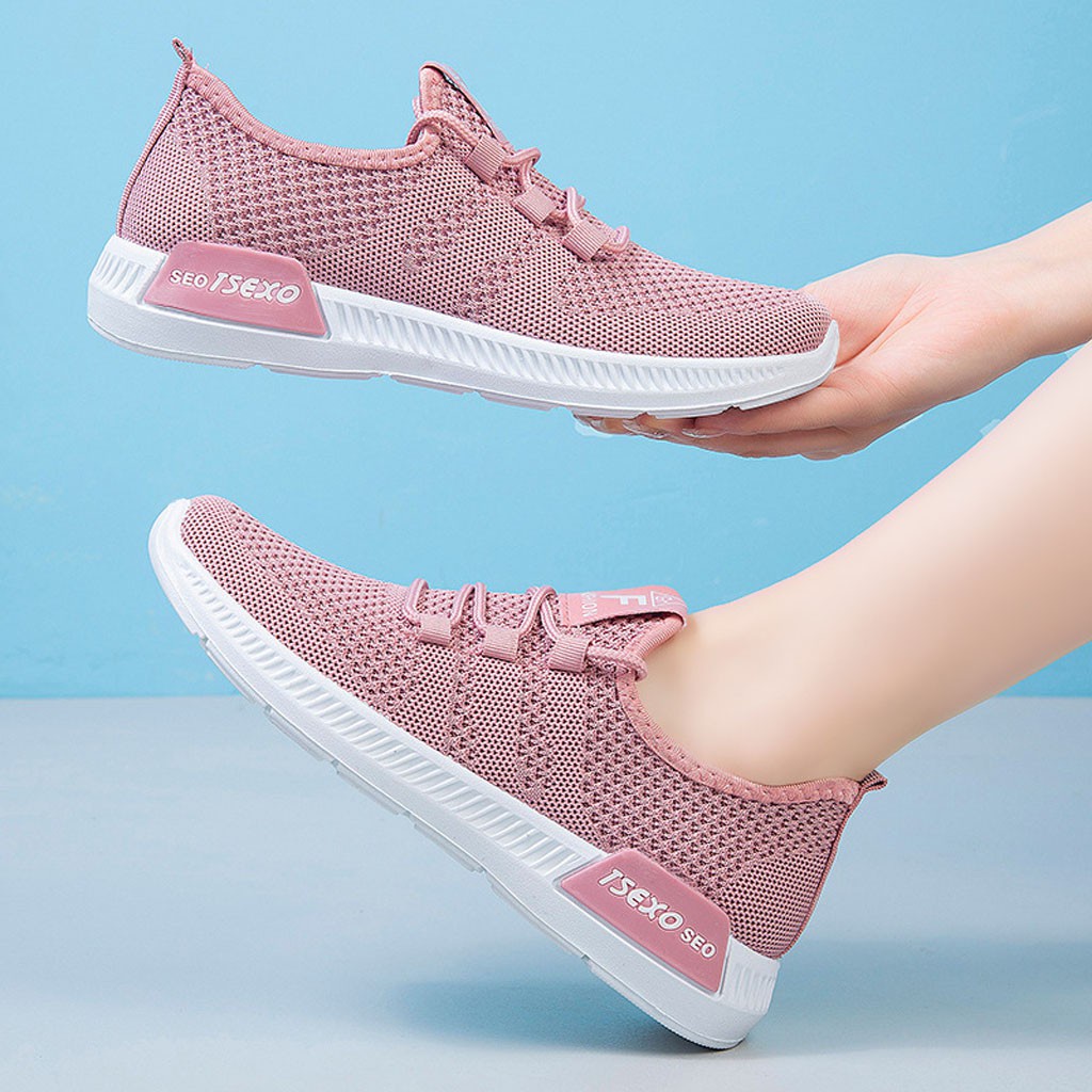 Giày Thể Thao Nữ , Giày Sneaker Nữ Êm Chân Màu Hồng Trắng Xám Bạc Thiết Kế Nổi Bật mới nhất 2021 ZA25