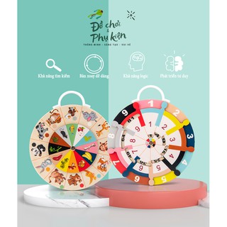 Đồ chơi bảng học đa năng bằng gỗ - Học bảng cửu chương, học số, học các con vật và chuỗi thức ăn