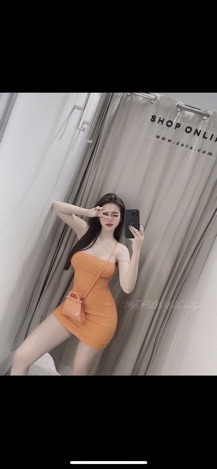 Đầm body 2 dây sợi bún