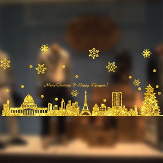 XẢ SOCK DECAL NOEL - Decal Giáng Sinh Nhũ Vàng