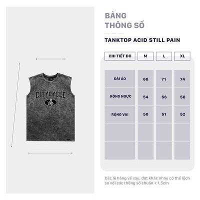 Áo tanktop loang unisex Still Pain City Cycle - Áo ba lỗ wash oversize nam nữ form rộng Local Brand