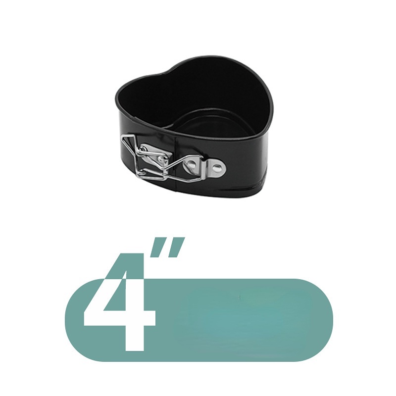 Khuôn Làm Bánh Hình Tròn/Trái Tim Bằng Thép Carbon Chống Dính Có Thể Tháo Rời Cho Lò Nướng