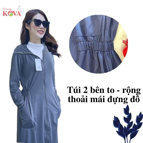 [TÔN DÁNG] Áo Chống Nắng Toàn Thân Nữ Dáng Dài Keva Thông Hơi Thoáng Mát Đai Eo Bo Tôn Dáng | BigBuy360 - bigbuy360.vn