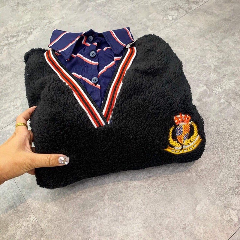 áo lông phối cổ sơ mi hotren⚡️FREESHIP EXTRA⚡️